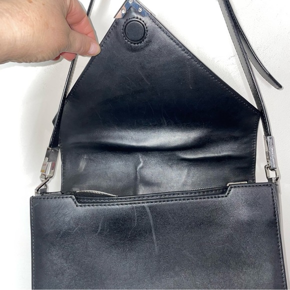 Alexander Wang Prisma Envelope Black Leather Shoulder Bag - Picture 9 of 16
